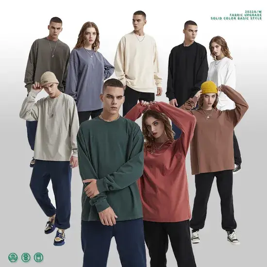 Áo sơ mi mới thiết kế, chất lượng cao, dáng rộng, vai rơi nhẹ, áo phông trơn size lớn dành cho nam và nữ hình ảnh 1-description
