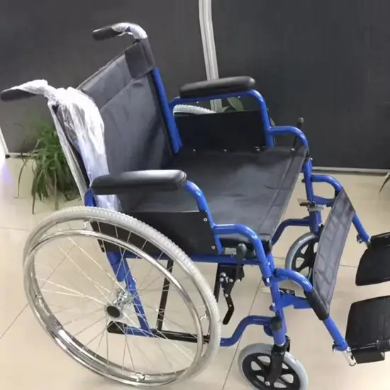 Xe lăn có khung thép carbon chắc chắn, dành cho người lớn, có thể điều chỉnh tựa lưng hình ảnh 1-description