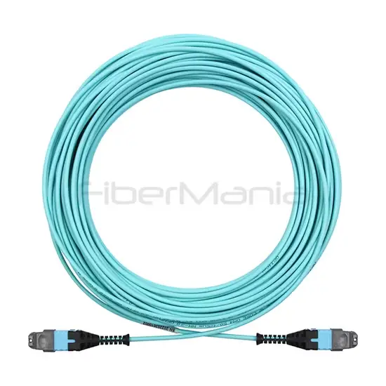 Dây cáp MTP Pro 12 sợi Polarity B OM4 LSZH Aqua lắp ráp đực sang cái hình ảnh 1-description