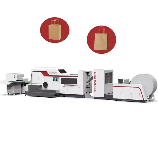 Túi giấy kraft đựng bánh mì với tay cầm thích hợp cho máy làm túi giấy hình ảnh 1-description