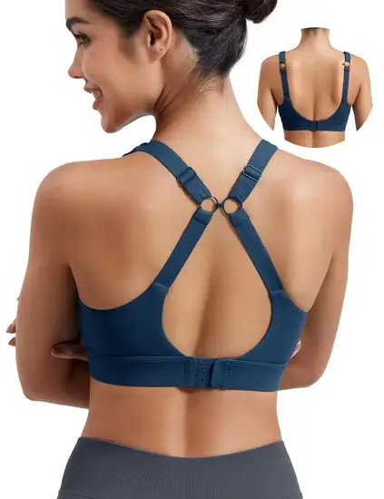 Sản phẩm áo ngực thể thao cho phụ nữ có khả năng hỗ trợ tối ưu cho tập luyện cường độ cao và chạy bộ, áo ngực có đệm hỗ trợ. hình ảnh 1-description