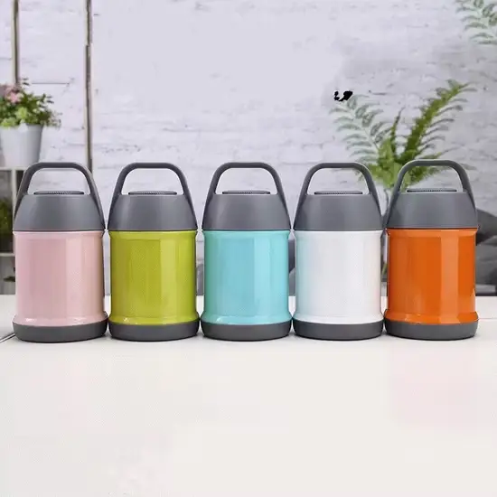 Bát ăn trưa đựng súp giữ nhiệt bằng thép không gỉ, tiện lợi với tay cầm và nắp đậy hình ảnh 1-description
