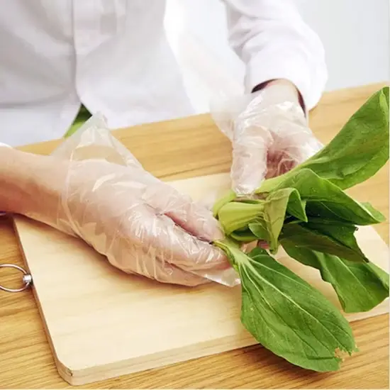 Găng tay nhựa sử dụng một lần cho việc nấu ăn, vệ sinh và xử lý thực phẩm hình ảnh 1-description