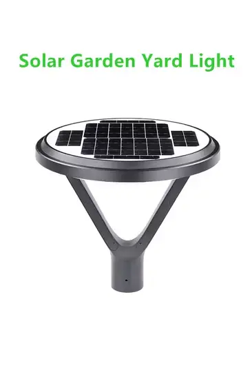 Đèn đường đi vườn năng lượng mặt trời 25W hình tròn lắp trên cột, sáng mạnh và tiết kiệm hình ảnh 1-description