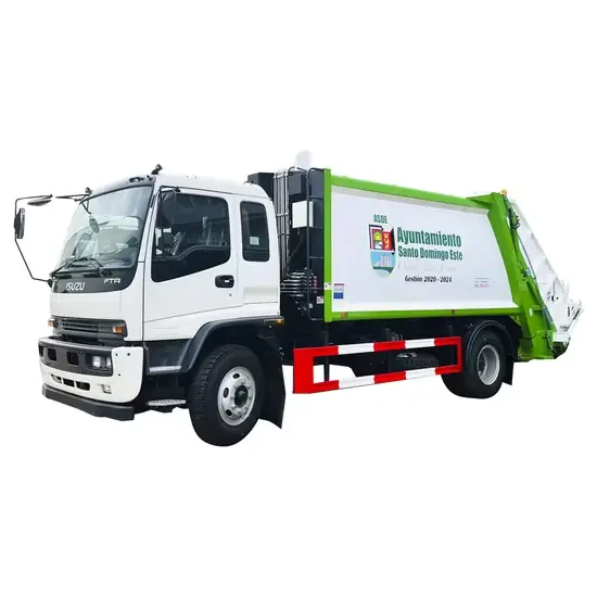 Xe tải rác nén Isuz-U 4X2 12cbm 14cbm Tải sau 12m3 - Xe tải rác nén chất lượng cao hình ảnh 1-description