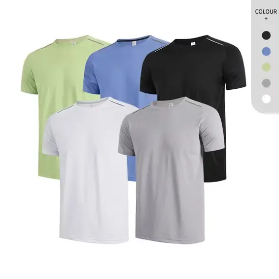Áo phông tay ngắn nam in logo tùy chỉnh - Mua sắm thoải mái mùa hè hình ảnh 1-description