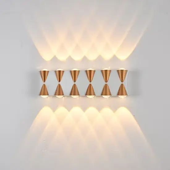 Đèn tường LED lên xuống 12W chất lượng tốt, thiết kế bằng nhôm phù hợp cho việc trang trí ánh sáng ngoài trời hình ảnh 1-description