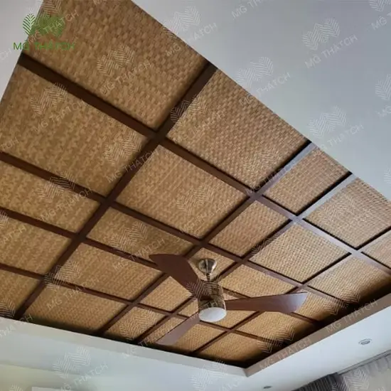 Vật liệu trần có sợi tự nhiên, màu nền dệt hoặc hình nền tre phổ biến từ chất liệu nhựa cao cấp hình ảnh 1-description