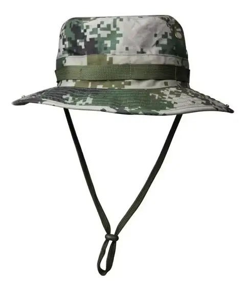 Mũ Chống Nắng UV Bán Sỉ Cho Cắm Trại và Câu Cá Ngoài Trời, Mũ Cói Camo Nam hình ảnh 1-description