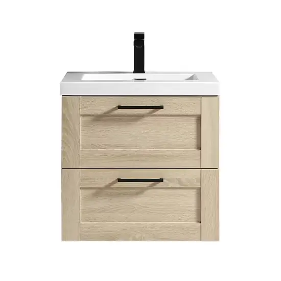 Tủ Lavabo Treo Tường 600mm từ Gỗ Sồi Chất Liệu Hiện Đại hình ảnh 1-description