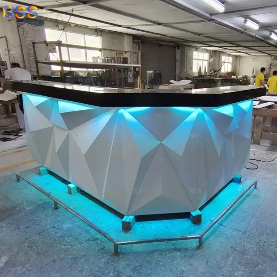 Quầy bar hình chữ L LED disco hiện đại, phong cách sang trọng cho rạp chiếu phim hình ảnh 1-description