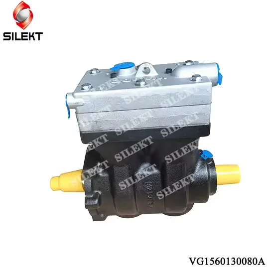 Vg1560130080A: Bộ phận động cơ xe tải HOWO với Máy nén khí hai xi lanh hình ảnh 1-description