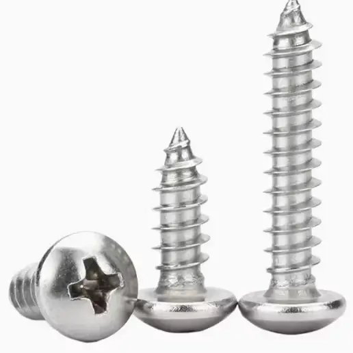 Vít máy đầu pan bằng thép không gỉ với rãnh chữ thập và rãnh, tích hợp Nylok hình ảnh 1-description