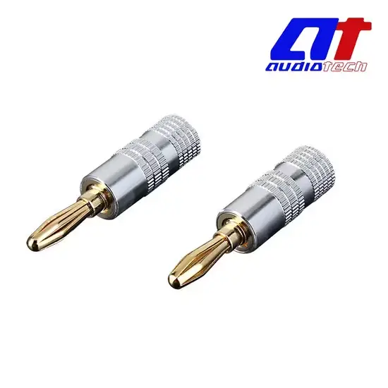 Ổ Cắm Banana Góc Phải Bọc Vàng 24K, Kích thước 4mm - Kết Nối Được hình ảnh 1-description