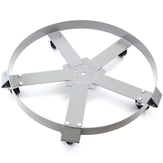 Đỡ trống 55 Gal với khung thép nặng, 5 bánh xe xoay, có thể di chuyển dễ dàng, tải trọng 1,250 Lbs hình ảnh 1-description