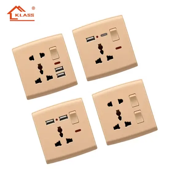 Ổ cắm và công tắc tường màu trắng cao cấp từ chất liệu PC Klass dành cho không gian gia đình hình ảnh 1-description
