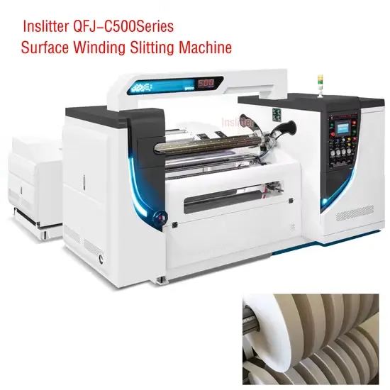 Máy cắt tự động cho giấy nhiệt và giấy ATM từ cuộn lớn thành cuộn nhỏ với bao bì đi kèm hình ảnh 1-description