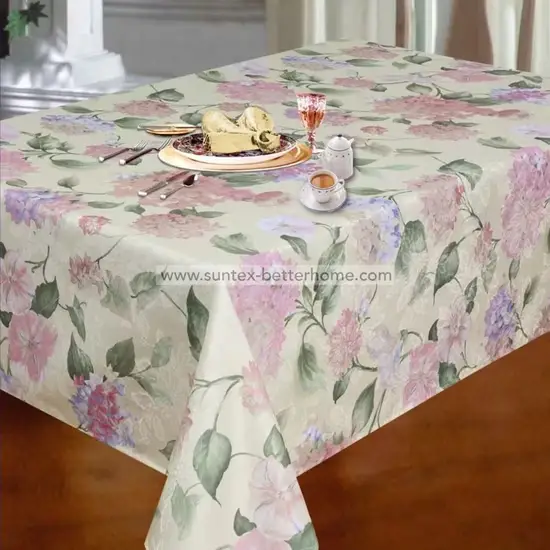 Vải trải bàn hình chữ nhật in chất liệu polyester cho bàn ăn hình ảnh 1-description