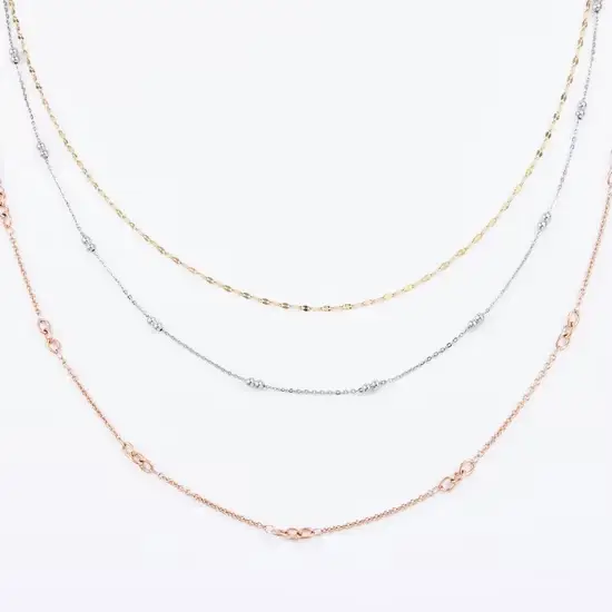 Dây chuyền nhiều lớp bằng thép không gỉ mạ vàng - Phụ kiện trang sức phong cách cho phái đẹp hình ảnh 1-description