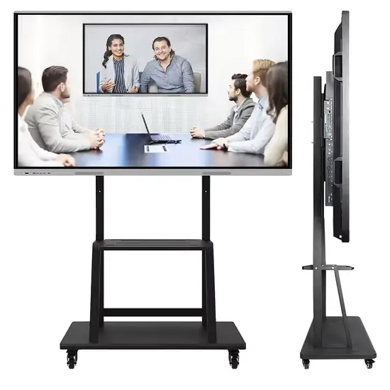 65 ~ 100 Inch Bảng trắng tương tác cảm ứng đa điểm hồng ngoại với Camera và Microphone - Màn hình LCD UHD 4K Tất cả trong một cho Hội nghị & Lớp học hình ảnh 1-description