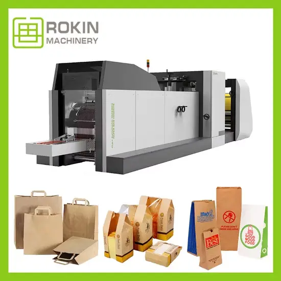 Máy làm túi giấy đáy phẳng nhỏ gọn, giá ưu đãi, phù hợp cho KFC hình ảnh 1-description