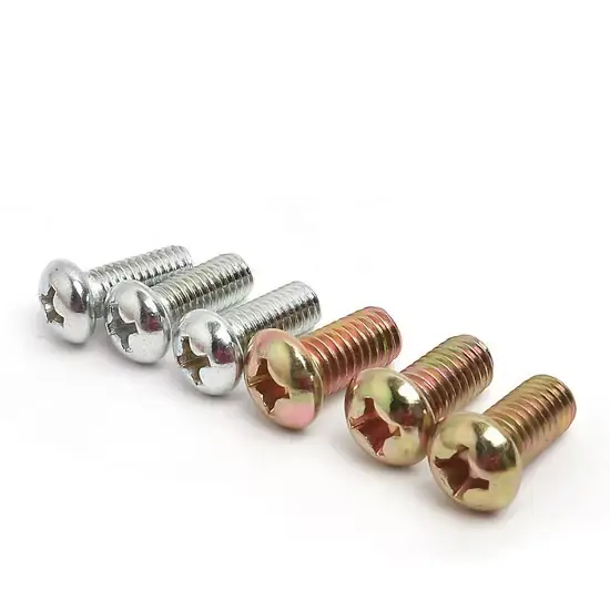 Vít tự khoan đầu phẳng, đầu tròn, có khe chữ thập chất lượng hình ảnh 1-description