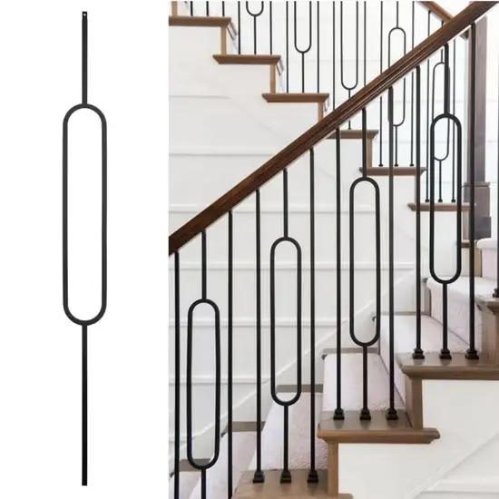 Cán sắt hình bầu dục màu đen mờ - Sản phẩm hiện đại từ nhà cung cấp hàng đầu hình ảnh 1-description