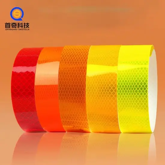 Băng phản quang màu đỏ huỳnh quang chống thời tiết kích thước tùy chỉnh DOT C2 cho ô tô và xe tải - Sự lựa chọn an toàn hàng đầu cho phương tiện di chuyển hình ảnh 1-description