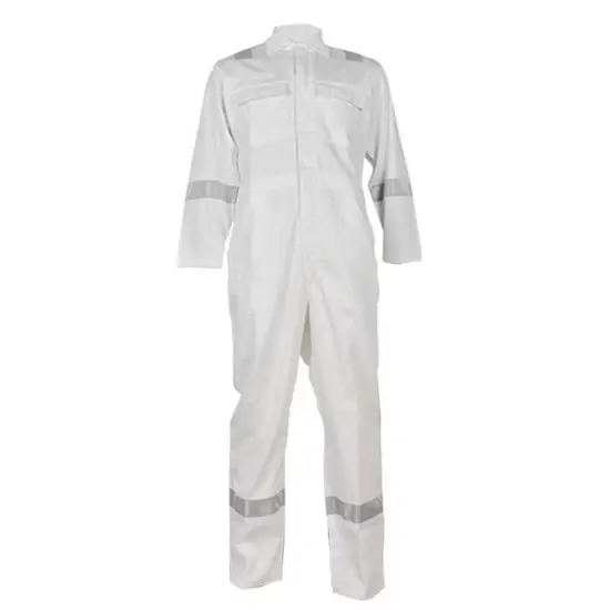 Áo bảo hộ cotton màu trắng dành cho nam và nữ bán sỉ hình ảnh 1-description