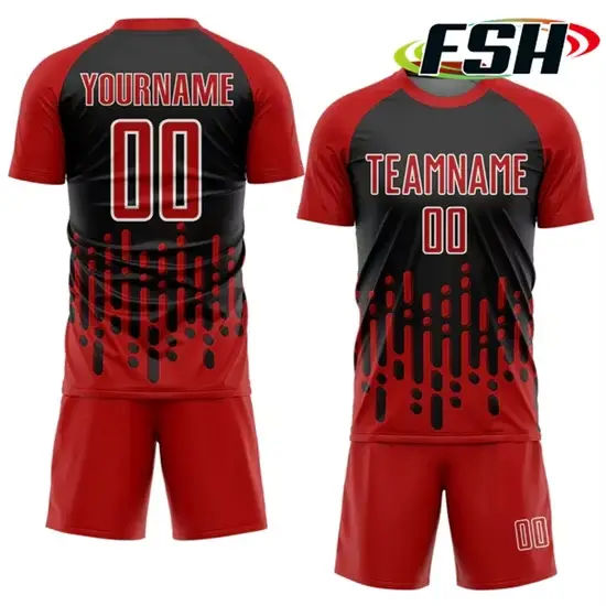 Áo đấu bóng đá nam thiết kế thể thao từ chất liệu polyester thoáng khí hình ảnh 1-description