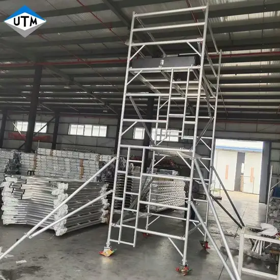 Giàn giáo di động bằng nhôm OEM, tháp giàn giáo tự chế, tháp giàn giáo di động có bánh xe từ nhà sản xuất hình ảnh 1-description