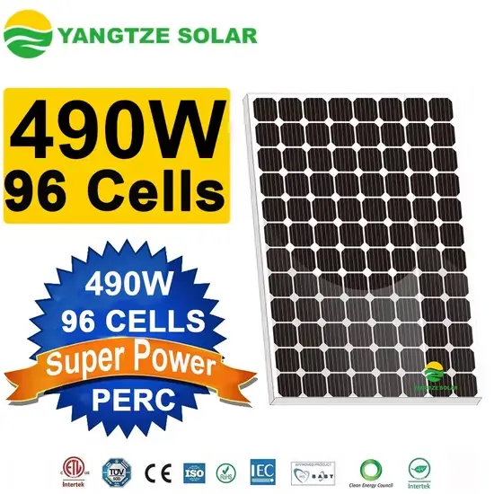Yangtze Tấm Pin Năng Lượng Mặt Trời Thượng Hải 25 Năm Bảo Hành - Hiệu Suất Cao cho Các Công Suất 490W 500W 510W 520W hình ảnh 1-description