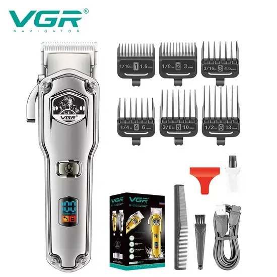 Máy cắt tóc Vgr đa năng chất lượng chuyên nghiệp, phân phối sỉ không dây hình ảnh 1-description
