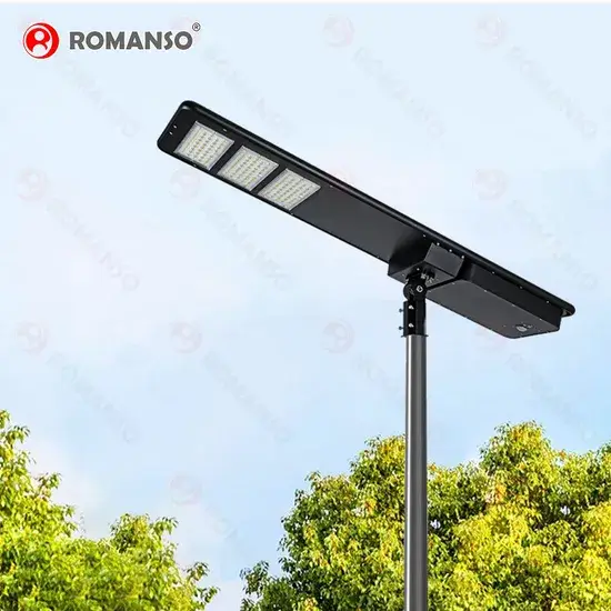 Đèn LED năng lượng mặt trời bằng silicon đơn tinh thể, tuổi thọ 50000 giờ và hiệu suất 160lm/W hình ảnh 1-description