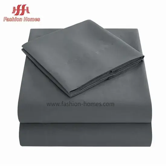 Bộ phủ ga trải giường lớn từ chất liệu polyester, màu sắc đơn giản hình ảnh 1-description