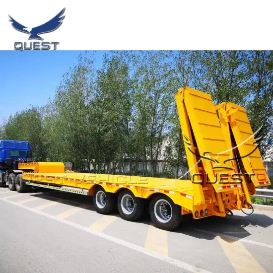 Nơi sản xuất Rơ moóc thấp 3 Trục 60 Tấn chất lượng cao hình ảnh 1-description