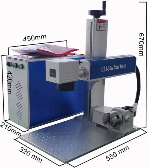 Máy khắc laser di động sử dụng công nghệ laser sợi IPG và JPT, có công suất từ 20W đến 60W hình ảnh 1-description