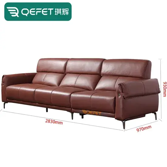 Bộ ghế sofa phòng khách đẳng cấp thiết kế Ý, ghế bành mô-đun, chất liệu gỗ rắn, màu sắc sang trọng, ghế recliner điều khiển thông minh hình ảnh 1-description