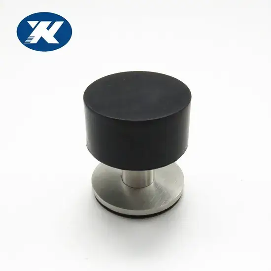 Giải pháp cửa gắn tường chắc chắn với cao su đệm đen và thép không gỉ hình ảnh 1-description