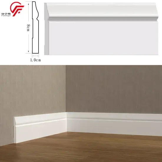 Molding polystyrene trắng trang trí chân tường cho không gian văn phòng và khách sạn hình ảnh 1-description