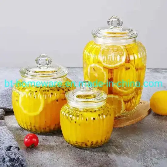 Bộ 3 Bình lưu trữ hạt có thiết kế tròn bằng kính cho không gian gia đình hình ảnh 1-description