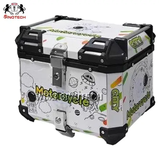 Hộp đuôi hợp kim nhôm 45L cho xe máy, phụ tùng hành lý giao hàng thực phẩm hình ảnh 1-description