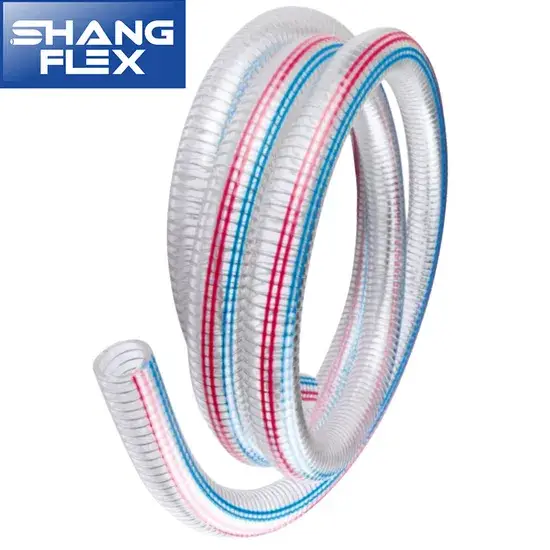Ống xả PVC gia cố bằng sợi thép không rỉ dành cho việc đưa dầu và bột ra ngoài hình ảnh 1-description
