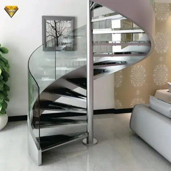 Lan can kính tùy chỉnh cho cầu thang nội thất - Sự lựa chọn hoàn hảo cho không gian hiện đại và sang trọng hình ảnh 1-description