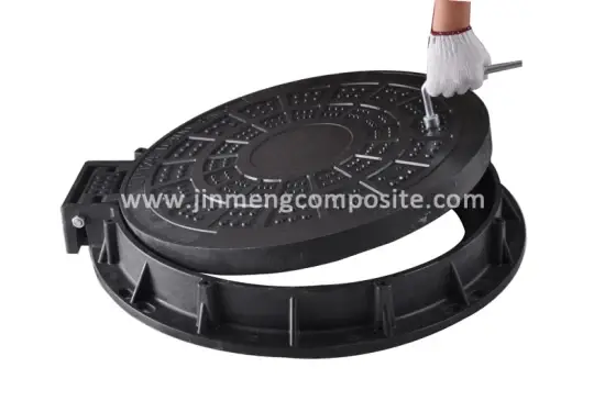 Tiêu đề mới: Nắp hố ga trục tay cầm composite EN124 chất lượng cao hình ảnh 1-description