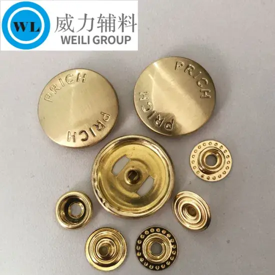 Nút bấm mạ vàng bóng với hình logo độc đáo hình ảnh 1-description