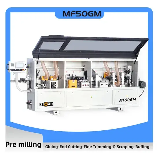Máy dán cạnh tự động ZICAR cho nội thất gỗ, máy dán cạnh thẳng góc 45 độ - Hỗ trợ tự động dán cạnh, góc 45 độ hình ảnh 1-description