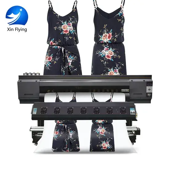 Máy in vải kỹ thuật số 1.9m định dạng lớn, in chuyển giấy tại Quảng Châu - Máy in thăng hoa kỹ thuật số mới nhất hình ảnh 1-description