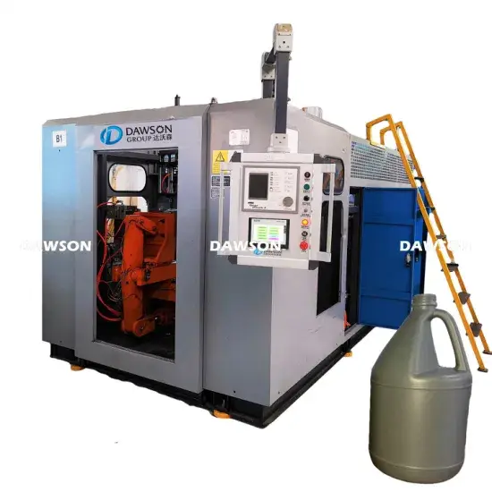 Bình nước nhựa PC đa năng 4 và 5 Gallon, máy thổi tự động hai trạm cho sản xuất chai dầu hình ảnh 1-description