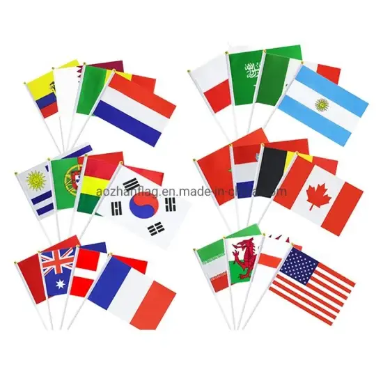 Phụ kiện trang trí tiệc World Cup: Cờ nhỏ cầm tay đa dạng quốc gia hình ảnh 1-description